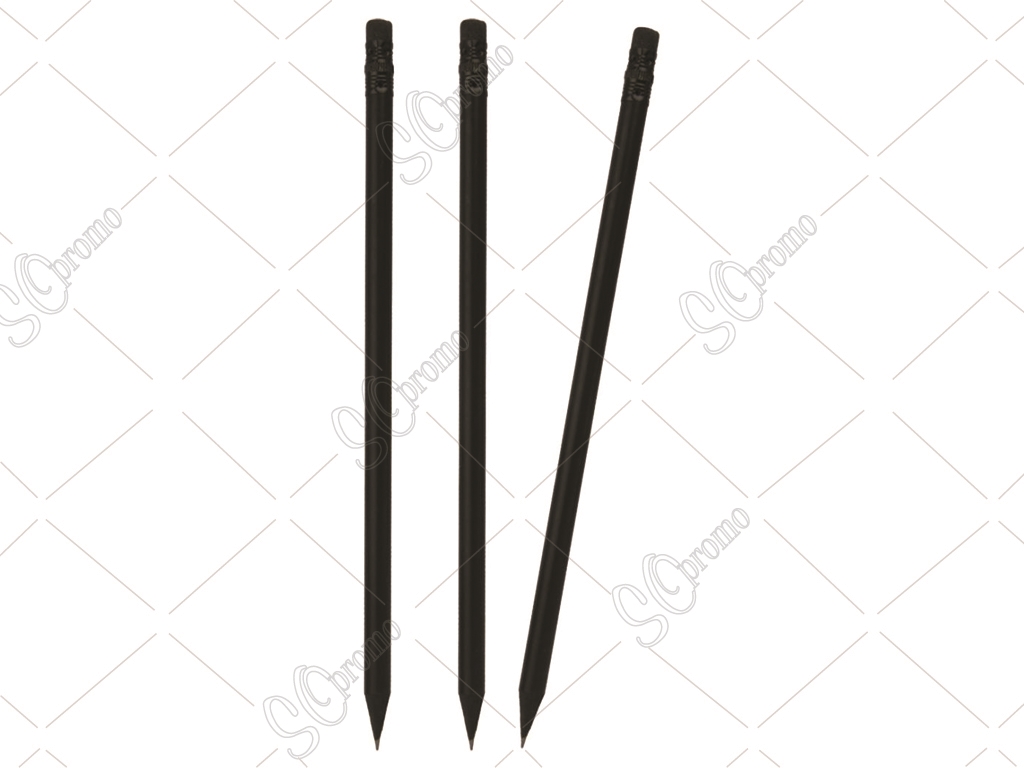 Yuvarlak Silgili Siyah Kurşun Kalem